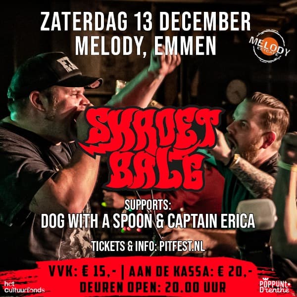 Skroetbalg komt naar Melody Emmen op 13 december