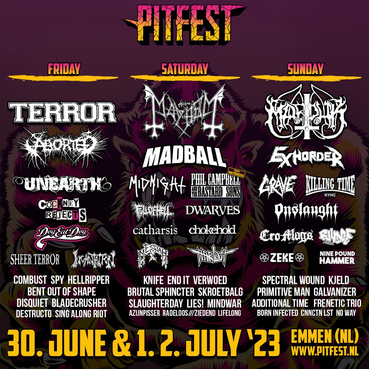 Final wave of bands + full lineup