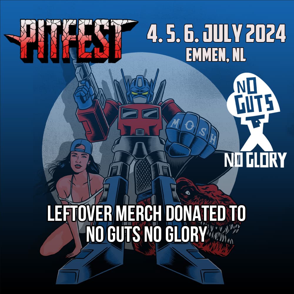 Leftover merch donated to No Guts No Glory