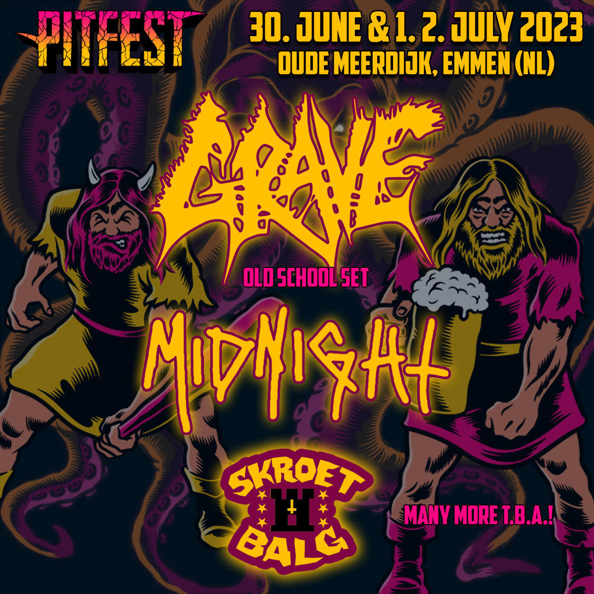 Grave (SWE), Midnight (USA) and Skroetbalg (NL) confirmed for 2023
